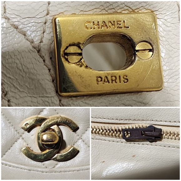 Authentic Chanel Classica Timeless Matelassè Flap Shoulder Bag Cream - Picture 7 of 16